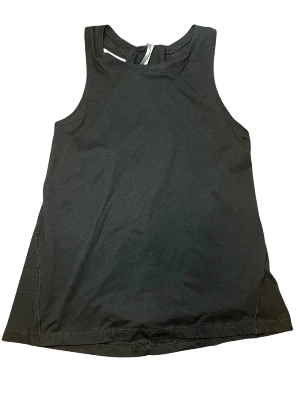 By Anthropologie Black Draped Knot Racerback Tank Top Sleeveless Size Small - Picture 2 of 14